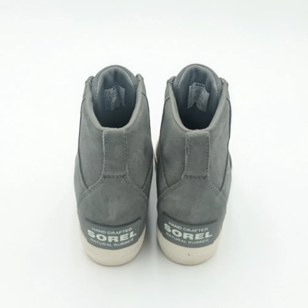 Sorel Gray Suede Sneaker Wedges